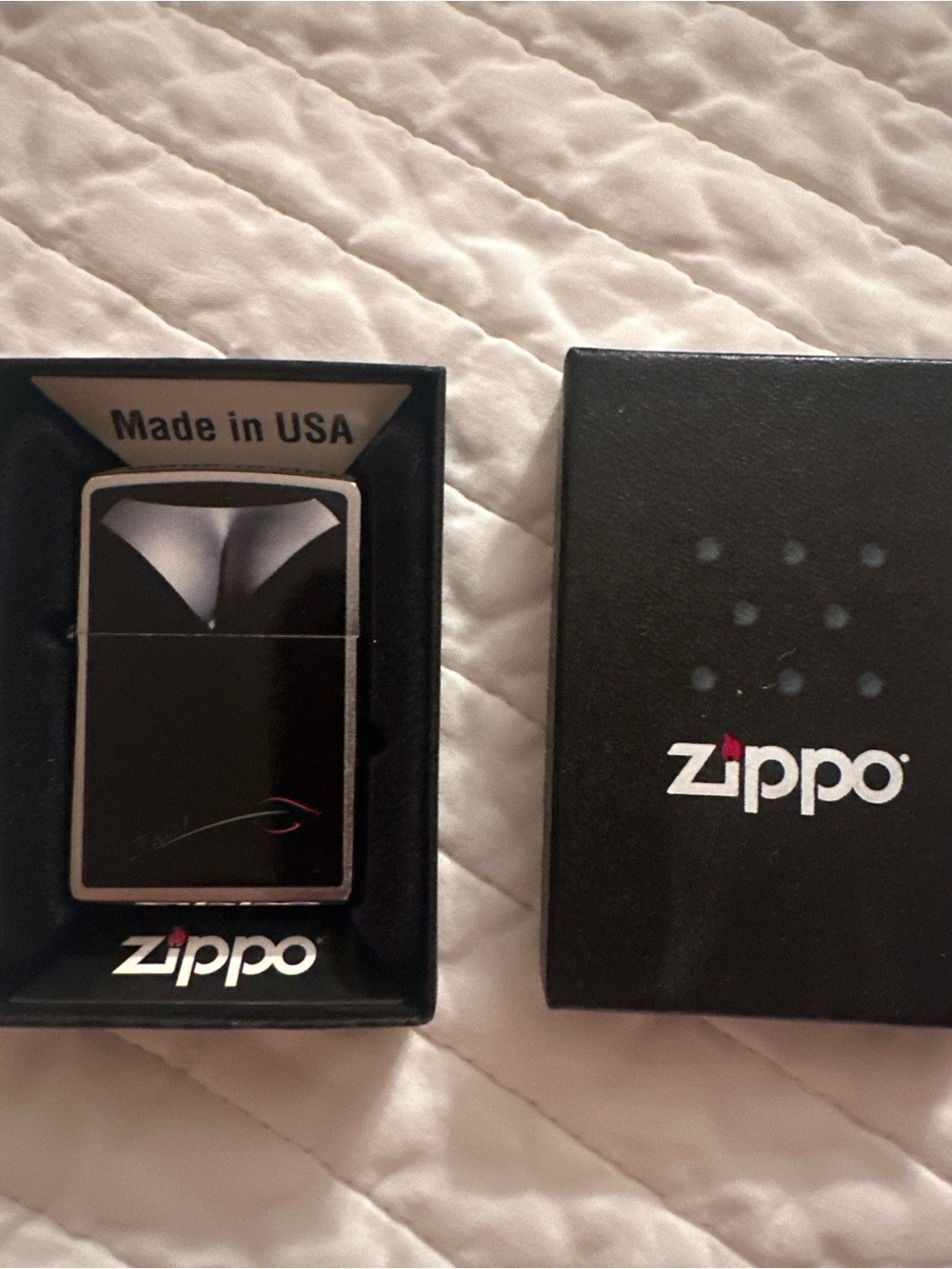 NIB Zippo Lighter Cleavage Tuxedo Suit Black Matte - Unfired w/ Orange Seal